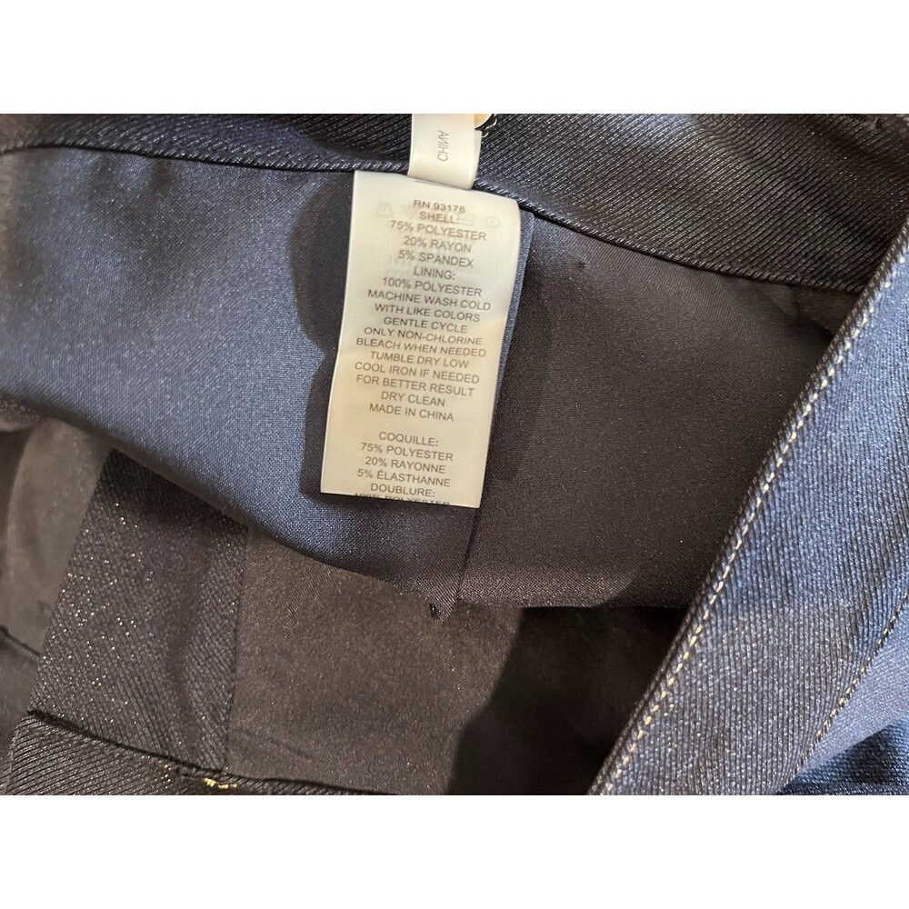 Elie Tahari womens The Gavi Slit Knit Jeans size 2 Midnight Blue 31" inseam $295 - Picture 16 of 16